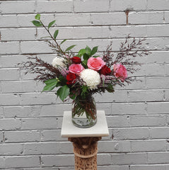 Roses and Disbuds Mini Vase Arrangement