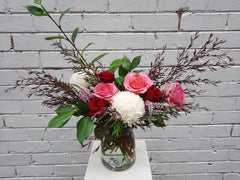 Roses and Disbuds Mini Vase Arrangement